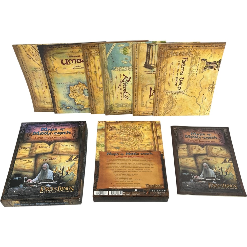 Lord of the Rings RPG Maps Middle-Earth Cities Strongholds Decipher 103590